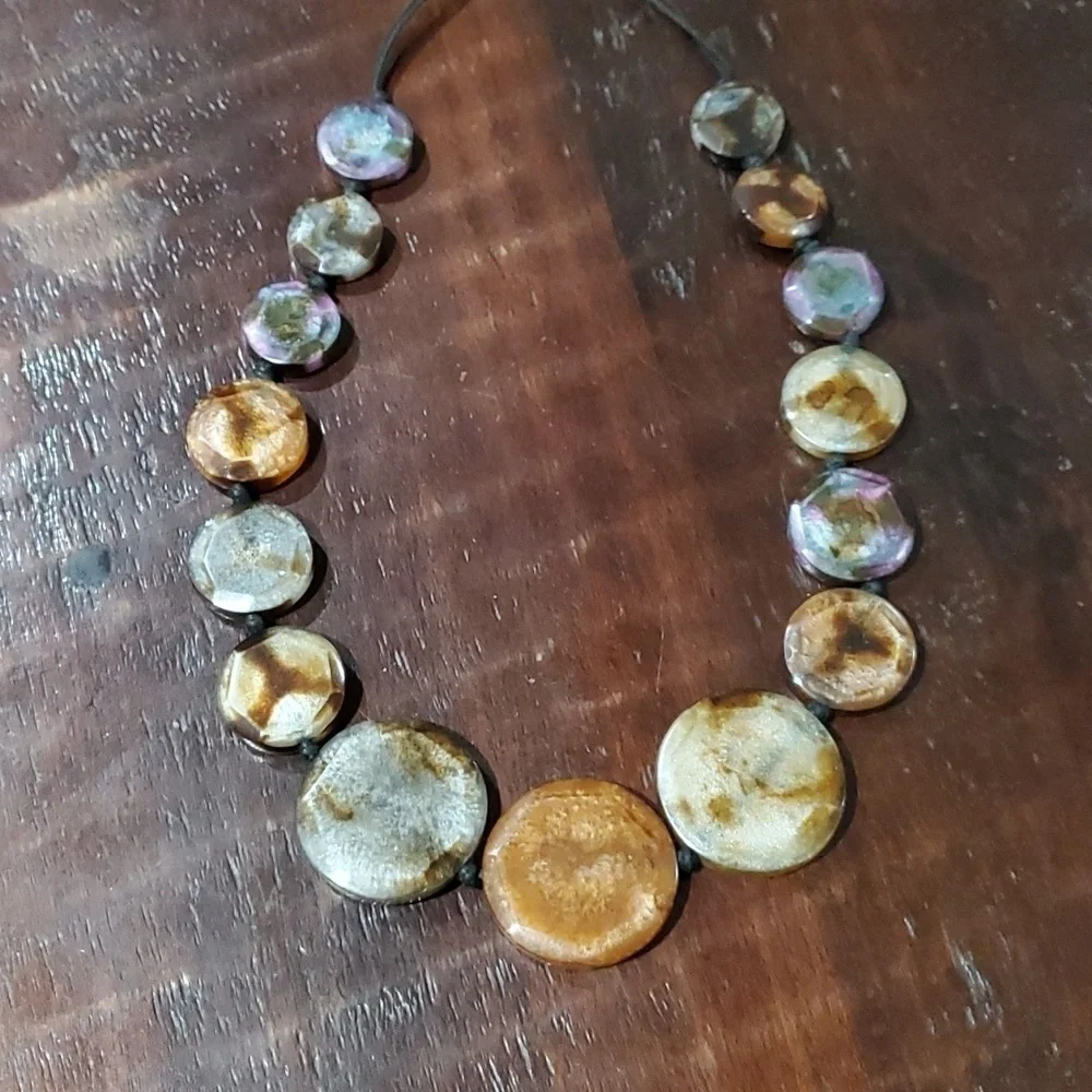 CHUNKY STATEMENT NECKLACE COWGIRL GYPSY FESTIVAL BOHO TRIBAL COLORFUL